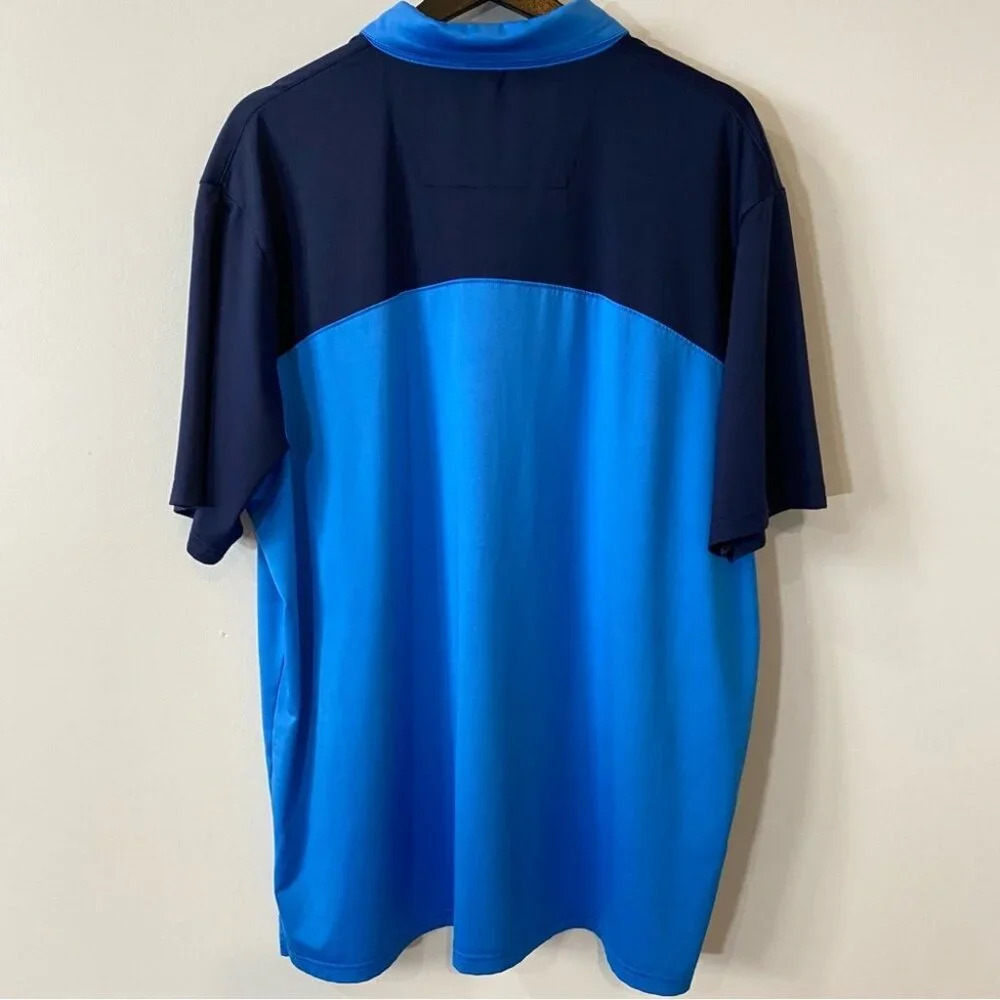 Murray Golf Men's Colorblock Polo Shirt Size L Blue Navy - Cowglen Scotland - Picture 15 of 17
